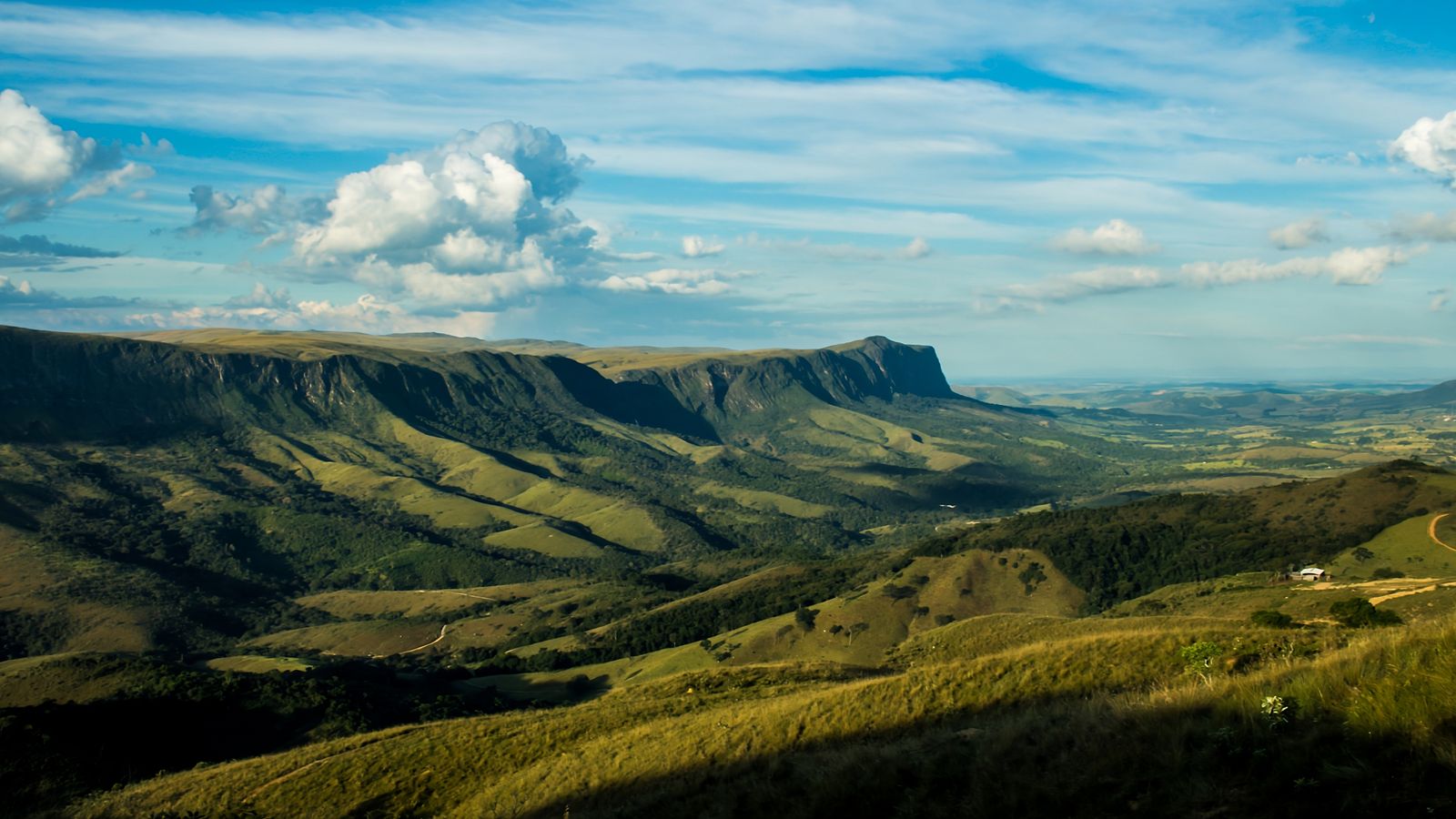 Vista aérea da Serra da Canastra, Minas Gerais