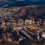 Vista aérea do centro histórico de Ouro Preto, Minas Gerais